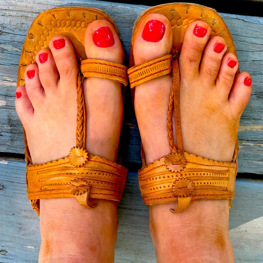 Indian Water Buffalo Boho Hippie Sandals